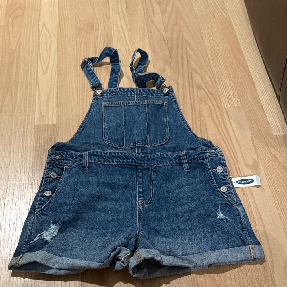 Old Navy Kids Denim Short Overalls - Blue